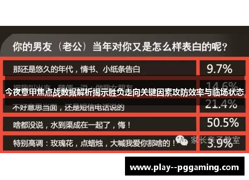 今夜意甲焦点战数据解析揭示胜负走向关键因素攻防效率与临场状态